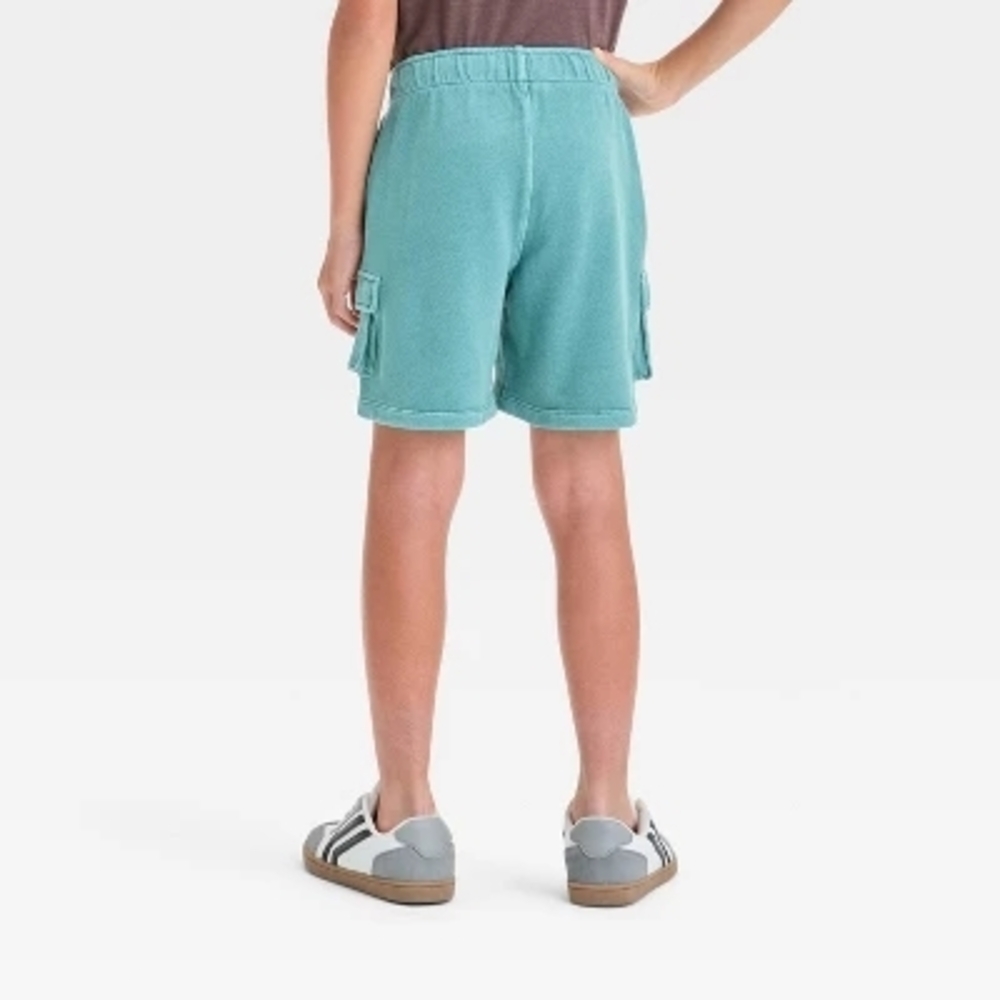 Cat & Jack Teal Cargo Shorts for Kids - Picture 2 of 3